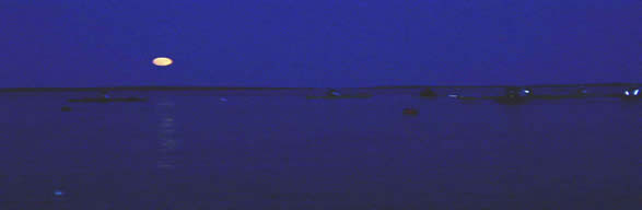 Moon over Midcoast Maine Kayaks